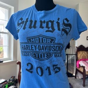 Rhinestone Harley Davidson Sturgis women’s tee